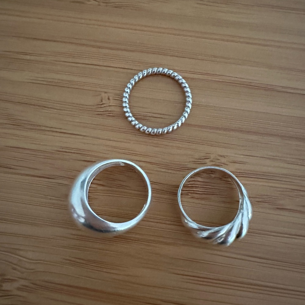 Mejuri Sterling Silver Ring trio